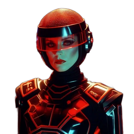 robot, face, mask, cyberpunk transparent PNG cut-out