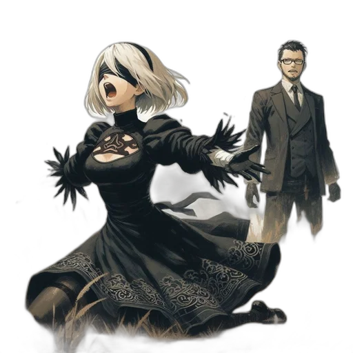 dress, concept art, comic book art, fantasy art transparent PNG cut-out