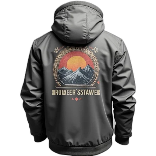 jacket, grey, winter, hood transparent PNG cut-out