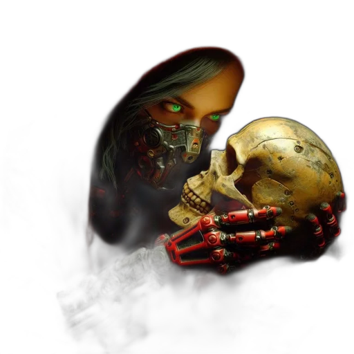 mask, face, robot, creature transparent PNG cut-out