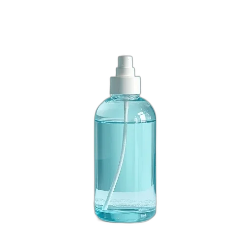 bottle, hair, 3d render, vaporwave transparent PNG cut-out