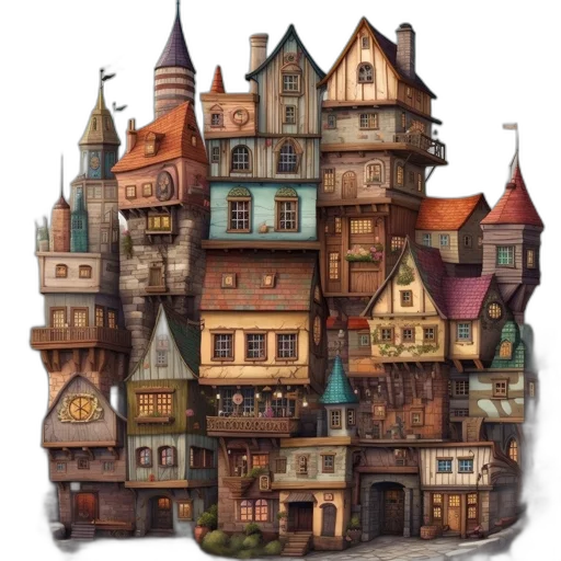 building, furniture, concept art, fantasy art transparent PNG cut-out