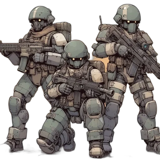 weapon, robot, concept art, pixel art transparent PNG cut-out