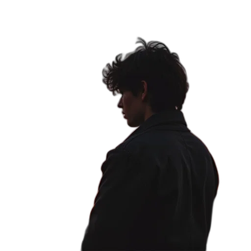 jacket, staff, face, hair transparent PNG cut-out