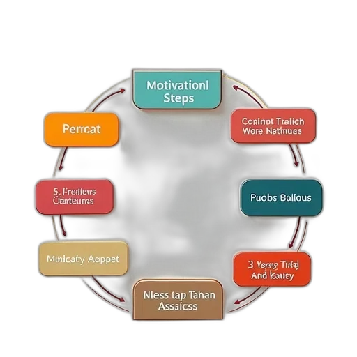 earth tones, flowchack, several, steps transparent PNG cut-out