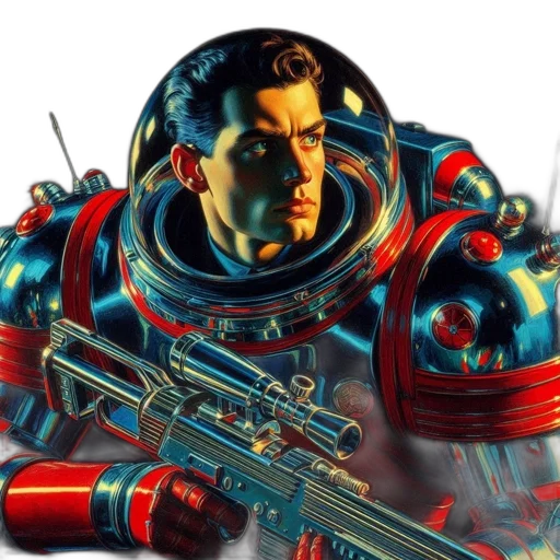 robot, weapon, concept art, comic book art transparent PNG cut-out