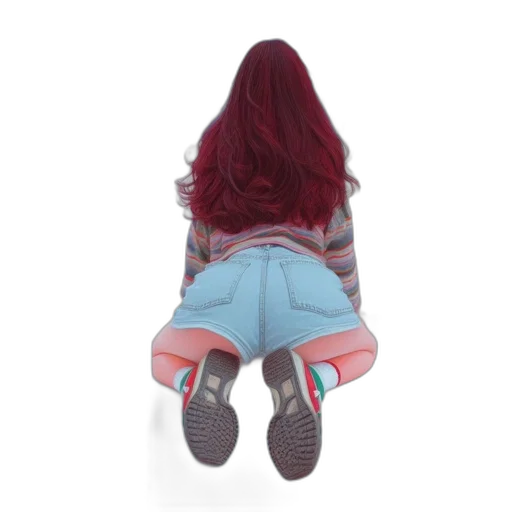 jacket, shoes, hair, dress transparent PNG cut-out