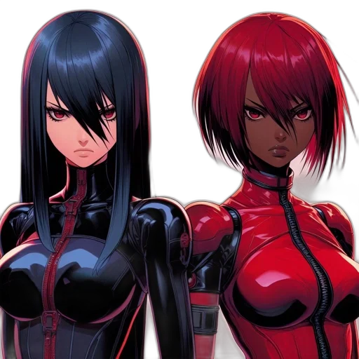 comic book art, concept art, anime, cyberpunk transparent PNG cut-out
