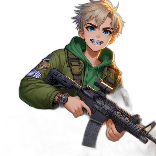 weapon, staff, jacket, animal transparent PNG cut-out