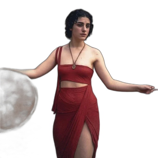 dress, staff, jewelry, creature transparent PNG cut-out