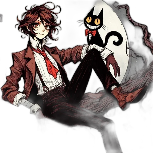 staff, jacket, creature, mask transparent PNG cut-out