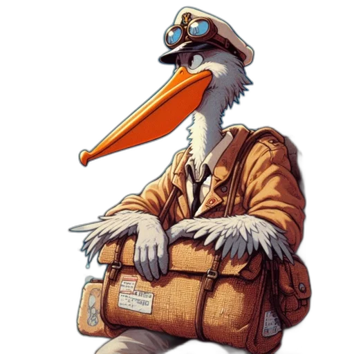 staff, jacket, hat, animal transparent PNG cut-out