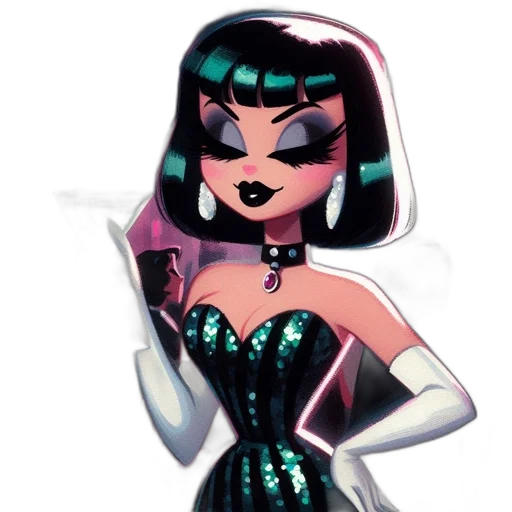 dress, jewelry, cartoon, concept art transparent PNG cut-out