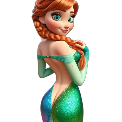 dress, 3d render, cartoon, concept art transparent PNG cut-out