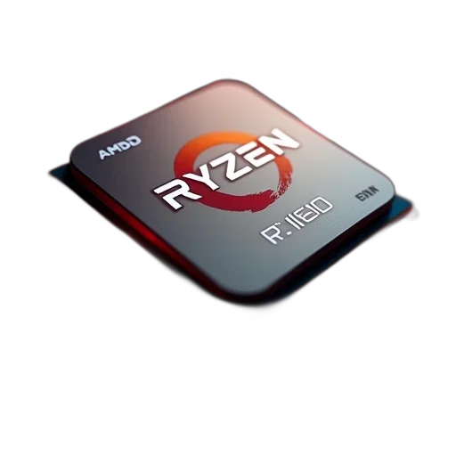 3d render, amd, ryzen, processor transparent PNG cut-out