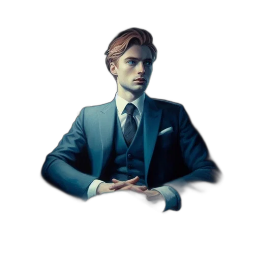 jacket, face, staff, crown transparent PNG cut-out
