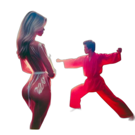 concept art, vaporwave, 3d render, pixel art transparent PNG cut-out