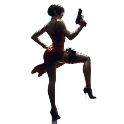 weapon, dress, staff, robot transparent PNG cut-out