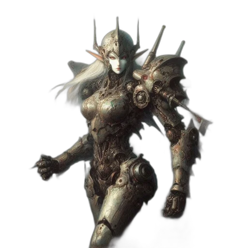 robot, weapon, creature, staff transparent PNG cut-out