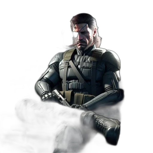 face, weapon, mask, jacket transparent PNG cut-out