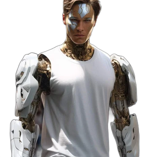 robot, jewelry, jacket, concept art transparent PNG cut-out
