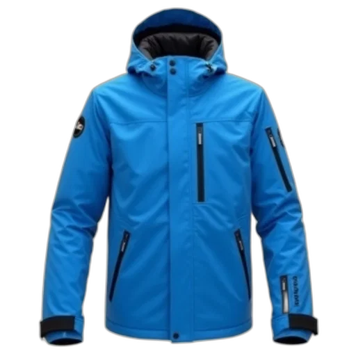 jacket, blue, winter, black transparent PNG cut-out