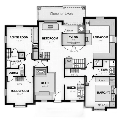 photorealistic, 3d render, floor, plan transparent PNG cut-out