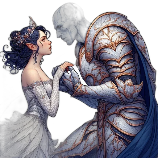 dress, mask, crown, fantasy art transparent PNG cut-out