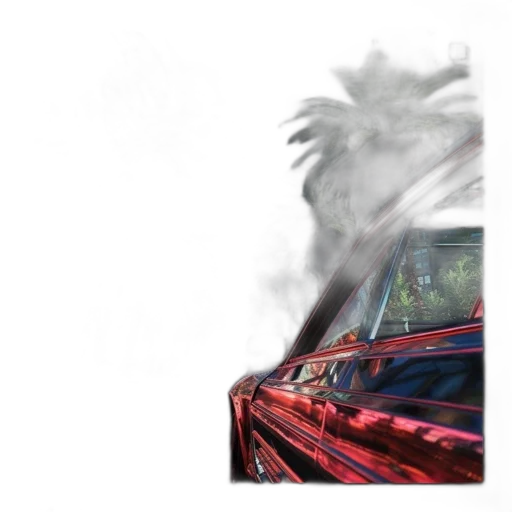 car, dragon, hair, mask transparent PNG cut-out
