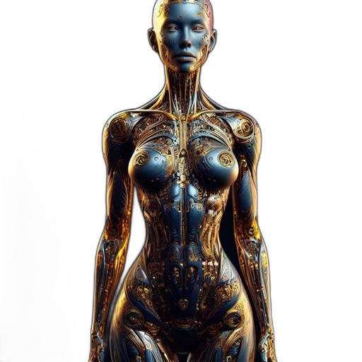 robot, jewelry, dress, concept art transparent PNG cut-out