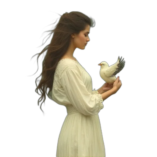 dress, hair, mask, jewelry transparent PNG cut-out