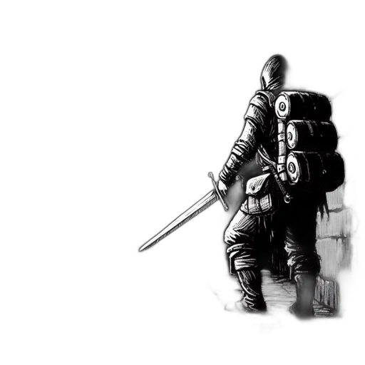 sword, staff, weapon, jacket transparent PNG cut-out