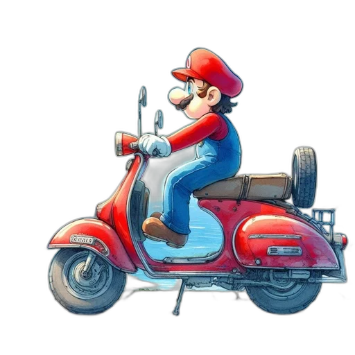 car, animal, concept art, watercolor transparent PNG cut-out