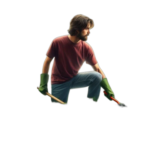 staff, jacket, shoes, sword transparent PNG cut-out