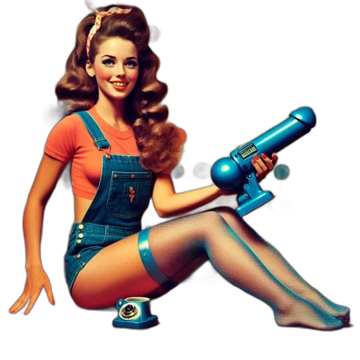 staff, dress, weapon, hair transparent PNG cut-out