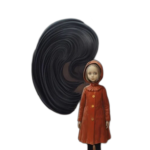 hair, dress, mask, jacket transparent PNG cut-out