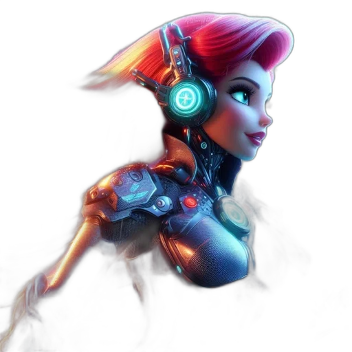 robot, concept art, fantasy art, 3d render transparent PNG cut-out