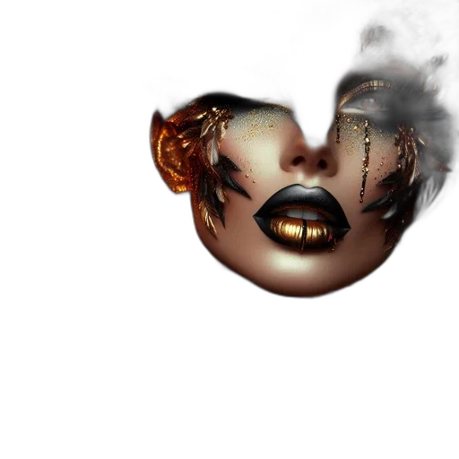 mask, face, jewelry, concept art transparent PNG cut-out
