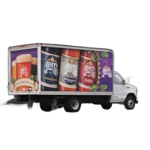 food, white, truck, colorful transparent PNG cut-out