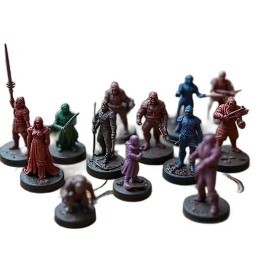 concept art, collection, miniature, fantasy transparent PNG cut-out