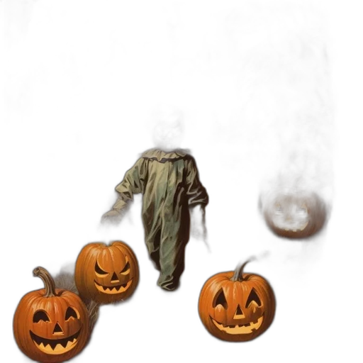 mask, staff, creature, jacket transparent PNG cut-out