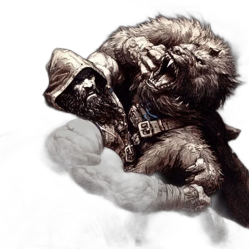weapon, creature, staff, animal transparent PNG cut-out