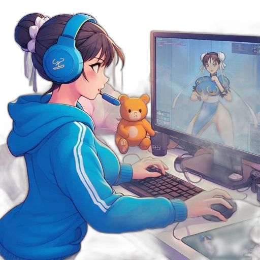 jacket, robot, weapon, staff transparent PNG cut-out