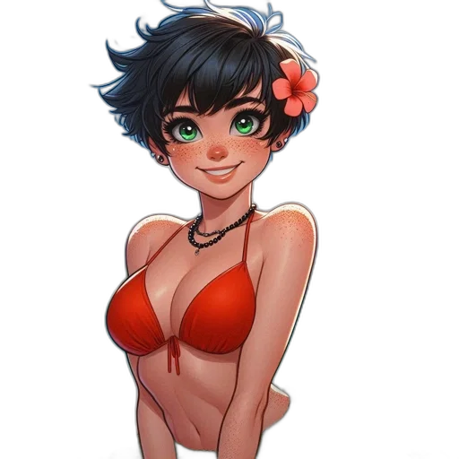 dress, flower, concept art, anime transparent PNG cut-out
