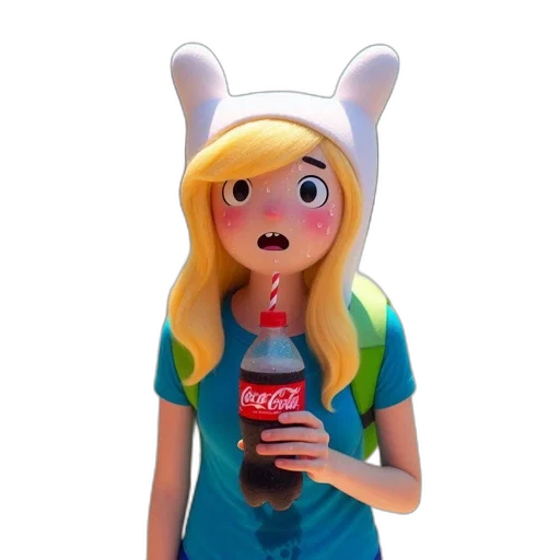 bottle, staff, creature, dress transparent PNG cut-out
