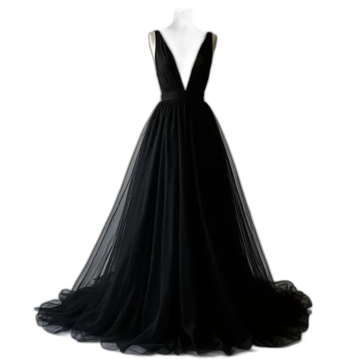dress, 3d render, dark, neck transparent PNG cut-out