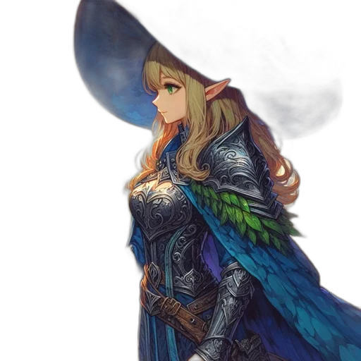 sword, dress, hat, staff transparent PNG cut-out