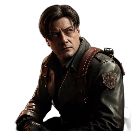 jacket, face, concept art, photorealistic transparent PNG cut-out
