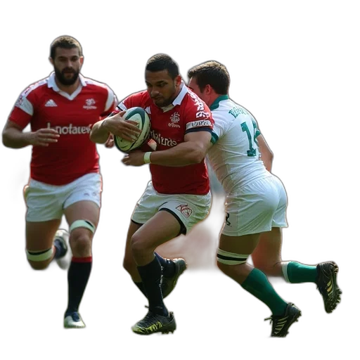 rugby, player, gets, tackled transparent PNG cut-out