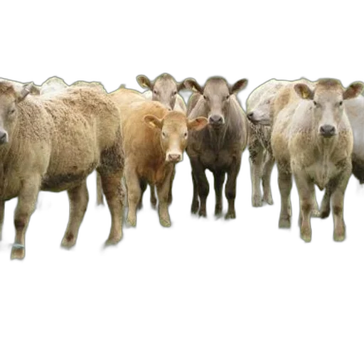 animal, group, cows, stands transparent PNG cut-out